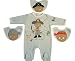 Pirate Collection Velour Sleepsuit and three interchangeable Bib Collection