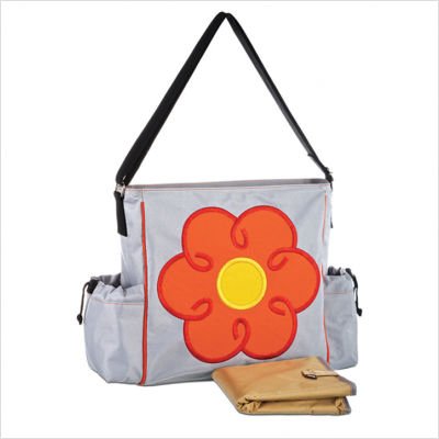 Flower Eco Stroller Tote in Orange