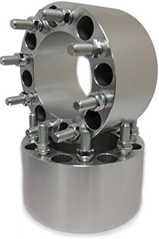 8X6.5 TO 8X6.5 WHEEL SPACERS ADAPTERS 14X1.5 STUDS 4" INCH THICK | FITS MOST 8 LUG CHEVY GMC AND HUMMER 14X1.5