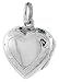 Small Sterling Silver Hand Engraved Heart Locket, 5/8 (16mm) Wide and 5/8 (16mm) Tall