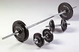 35kg Cast Iron Barbell/Dumbell Set: