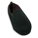 Private Label - Mens Fleece Slipper, Black, Burgundy