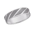 Men's Personalized Satin Wedding Band
