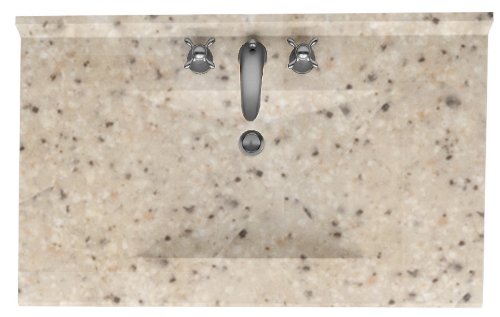 Swanstone CV2237-040 37-Inch by 22-Inch Contour Vanity Top, Bermuda Sand Finish