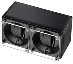 Swiss Kubik Leather Watch Winder for Two Watches
