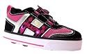 Heelys Girls Blossom Black & Pink Floral Velcro Z Strap Light Up Two Wheel Trainers