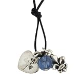 Pewter Fleur-de-lis, Heart and Cross Pendant by Bob Siemon, 24