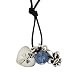 Pewter Fleur-de-Lis, Heart and Cross Pendant by Bob Siemon, 24