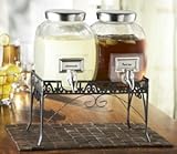 Mason Jar Dual Drink Dispensers with Stand