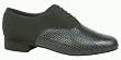 417 Men's Oxford Ballroom Shoe with a 1" Heel in Black Nubuck/Basket Weave Leather (Regular Fit)