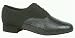 417 Men's Oxford Ballroom Shoe with a 1" Heel in Black Nubuck/Basket Weave Leather (Regular Fit)