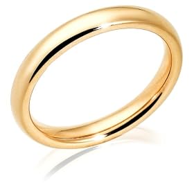 14k Yellow Gold 3mm Comfort Fit Women's Wedding Band