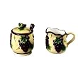 Sugar and Creamer 2pc Set Grape 3-Dimentional Tuscany