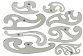 Alvin & Co. FC88 FRENCH CURVE SET, 8 piece set