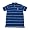 Antigua Florida Classic Pique Stripe Polo shirt (Small, Dark Royal/White)