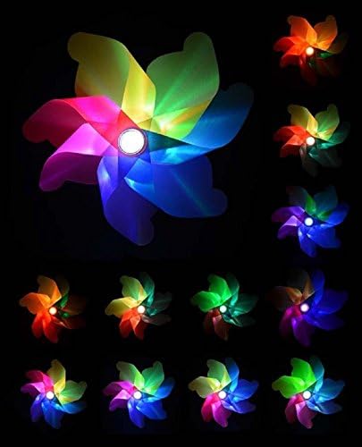 Windmill Spinner Solar Powered, Color Change Garden Lawn LED Lamp Lights