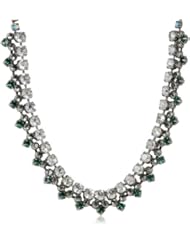 Sorrelli "Viridescence" Round Cut Crystal Silver-Tone Necklace, 18"