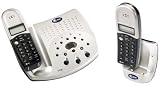 AT&T 2255 2.4 GHz Dual Handset Cordless Phone with Answering System and Caller ID (Champagne)