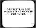 Mauspad mit Das Beste in der Musik steht nicht in den Noten. Dekoration