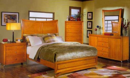 Classic Natural Cherry Queen Bedroom Set