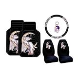Jessica Galbreth Fairy 6pc Combo Set Front Floor Mats, Seat Covers, Steering Wheel Cover & Keychain