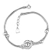 Elegant and Sophisticated: Sterling Silver Designer Inspired Double Snake Chain Silver Bead Bracelet