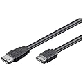 Wentronic HDD S-ATA Kabel 1,5GBs/3GBs/6GBs (S-ATA L-Type auf eSATA I-Type Stecker) 0,5m schwarz