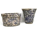 Earthened Crackled Flaired Vase (Pottery)