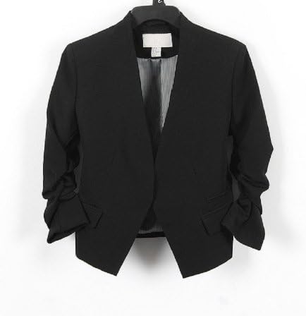 Blazer Suit Long Sleeve Candy Color Short Slim Jacket Black Color Size M,L