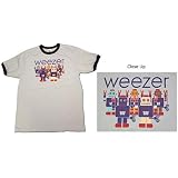 Buy Weezer - INVASION Ringer T-shirt, Silver by Weezer