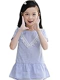 【TPGROWIN】 子供服 ベビー ガールズ トップス シャツ ブラウス フリンジ キッズ 女の子 入園式 カジュアル ガーリー 綿 春 夏 (140, ブルー)