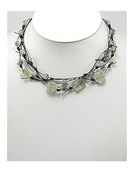 Leather Prehnite Necklace