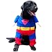 Search : Dog Pet Dark Blue Superman T Shirt Diamond Printing Red Collar Cuff Dog Clothes (L)