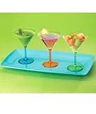 Acrylic Aqua Blue Martini Glass By Precidio