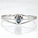 Southwestern Native American Handcrafted Bear Paw Cuff Bracelet in Turquoise and Sterling Silver, #11314