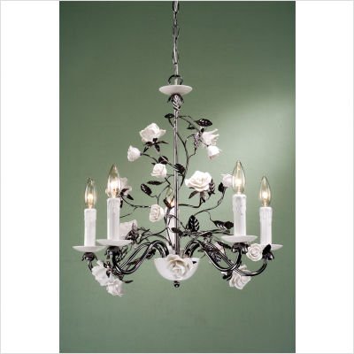 Chantilly Five Light Chandelier in Gun Metal
