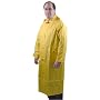 River City 200C Classic Yellow 49" Rain Coat with Cape Vented Back, Under Arm Vents, 2 Patch Pockets and Detachable Hood, SizeMedium