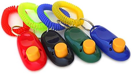 YZXR Dog Training Clicker Pet Dog Training Obedience Agility Trainer Aid Wrist Strap Clicker Random Color (1-pack)
