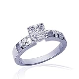 41QJet3u1AL. SL160  1.25 Ct Asscher Cut Diamond Engagement Ring 14K VS1 EGL