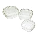Kitchen Craft Microwave Cookware 3 Piece Casserole Set , Stain Resistant
