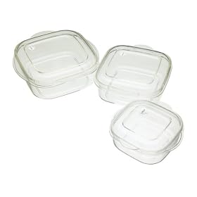 Kitchen Craft Microwave Cookware 3 Piece Casserole Set , Stain Resistant