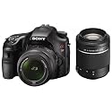 Sony SLT-A57Y SLR-Digitalkamera (16 Megapixel APS HD CMOS, 7,5 cm (3 Zoll) Display, Live View, Full HD Video) inkl. SAL 18-55mm und 55-200mm Objektiv schwarz