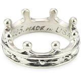King Baby Toggle Crown Sterling Silver Ring, S