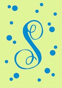 Monogram Polka Dot Garden Size Flag - S