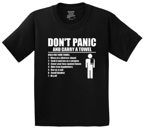 Hitchhiker's Guide 'Don't Panic' T-shirt with List
