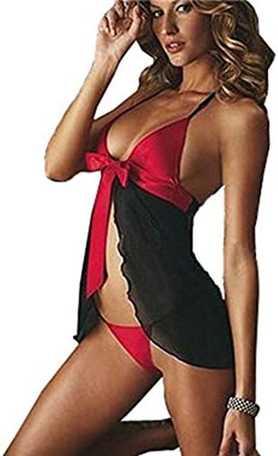 Babydoll Sleepwear Lingerie Sexy Nighties for Women Crotchless