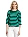 Vince Camuto Women's 3/4 Sleeve Bold Stripe Blouse, Viridas, 6