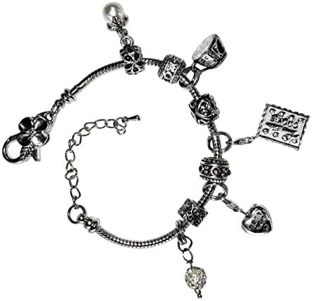 Pandora Style Charm Bracelet (Best Mom Coffee and Cookie)