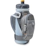 Nathan Quickdraw Elite Handheld 22-Ounce Bottle Carrier with Pocket (Grey)