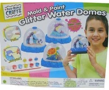 Easy Make Crafts Mold and Paint Glitter Water Domes